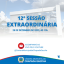 12º Sessão Plenária Extraordinária 12º Sessão Plenária Extraordinária