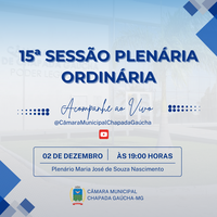 Convite: 15ª Reunião Ordinária