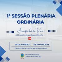 Convite: 1ª Sessão Plenária Ordinária